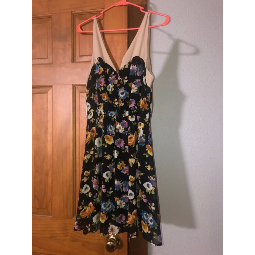 Black and Tan floral dress